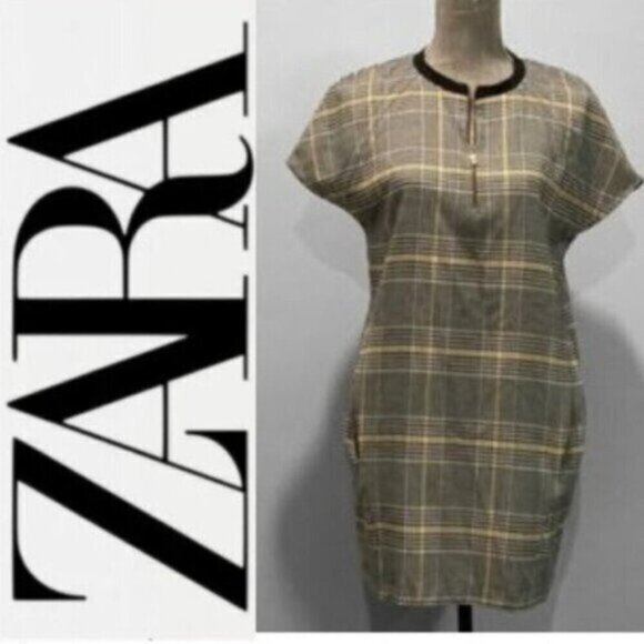 Zara Trafaluc Plaid Short Sleeve Dress​​​​​​ - Picture 5 of 14